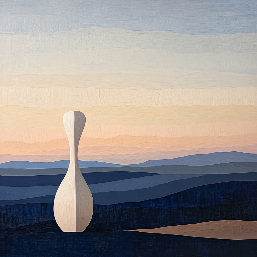 Georgia O’Keeffe Inspired Luminous Desert Bone Against Twilight Painting by numbers kit
