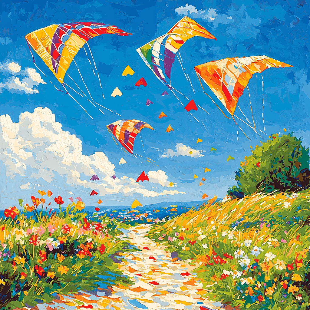 Kite Flying Memories Numbered Painting Kits