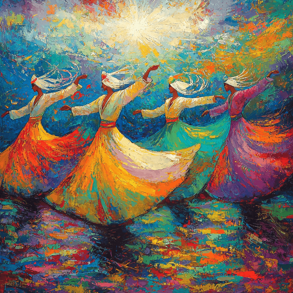 Wassily Kandinsky Inspired Whirling Dervishes In Motion Paint By Numbers Kits