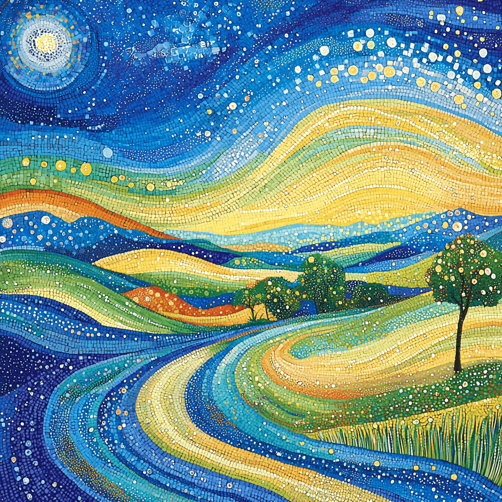 Georges Seurat Inspired Dreamscape Colors Number Painting