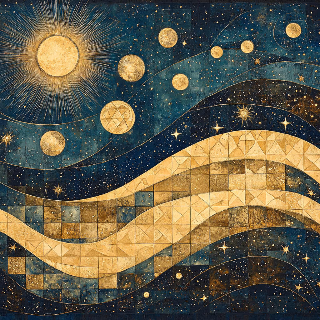 Gustav Klimt Inspired Celestial Harmony Mural Paint By Numbers