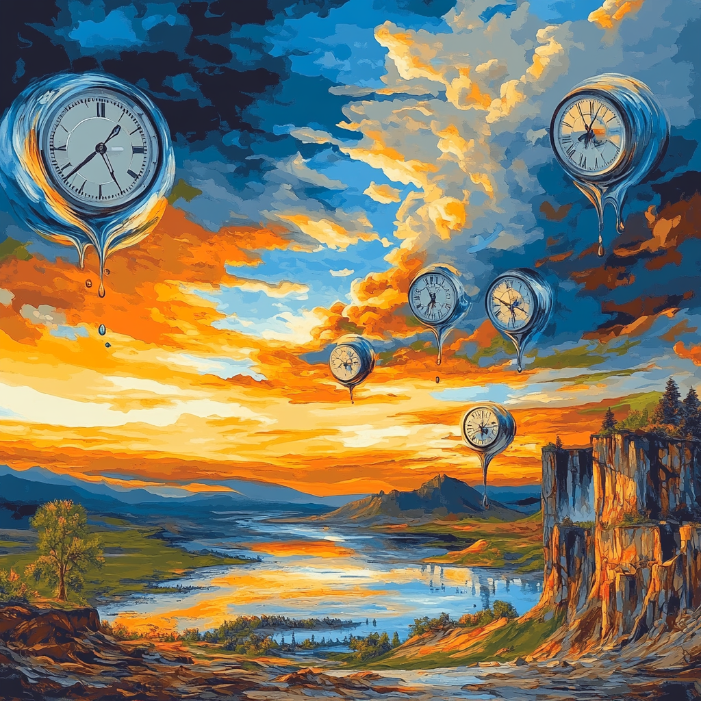 Dali Inspired Dreamlike Landscape paint by number