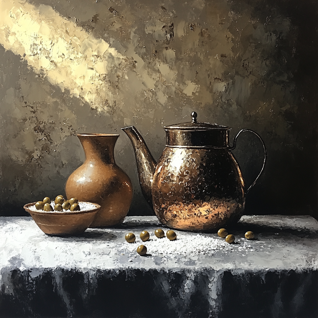 Diego Velázquez Inspired Copper And Clay Nocturne paint by color