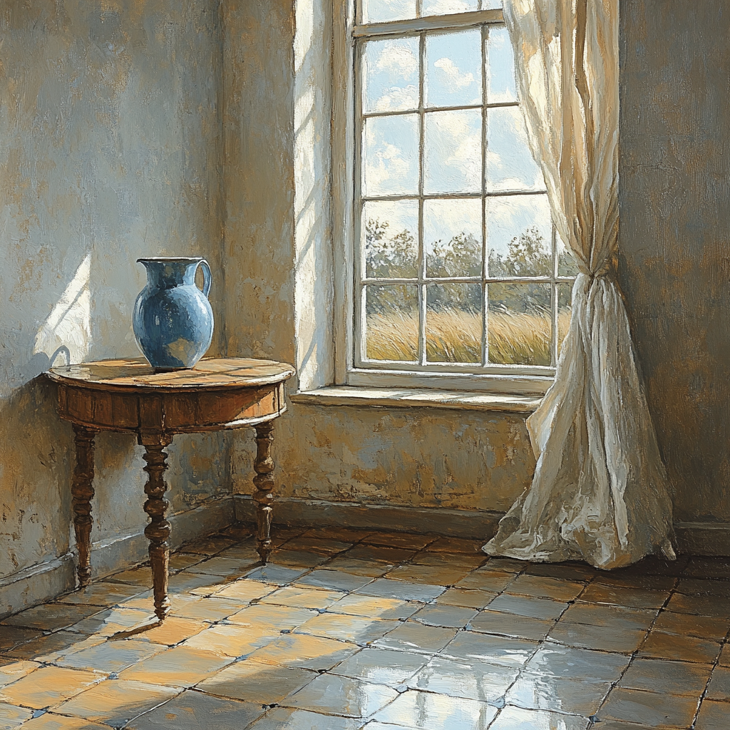 Johannes Vermeer Inspired Luminous Delft Window Reflection paint by numbers