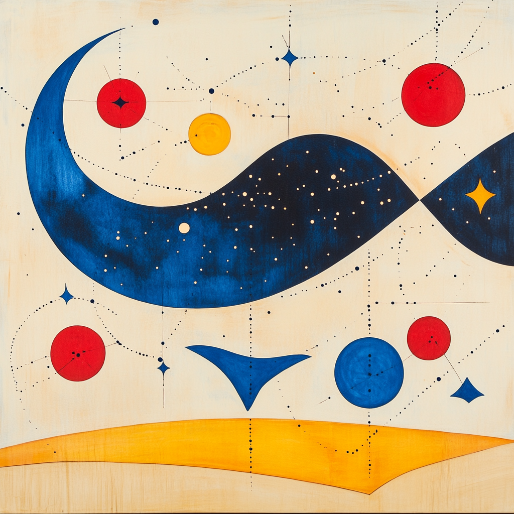 Joan Miró Inspired Cosmic Lullaby Constellations painting number kit