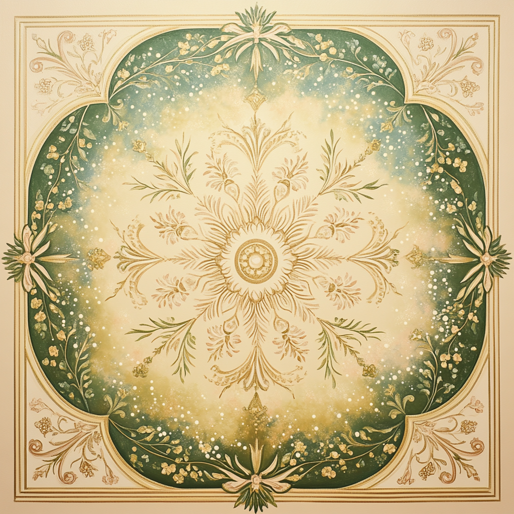 Alphonse Mucha Inspired Celestial Botanical Mandala Paint by numbers kits