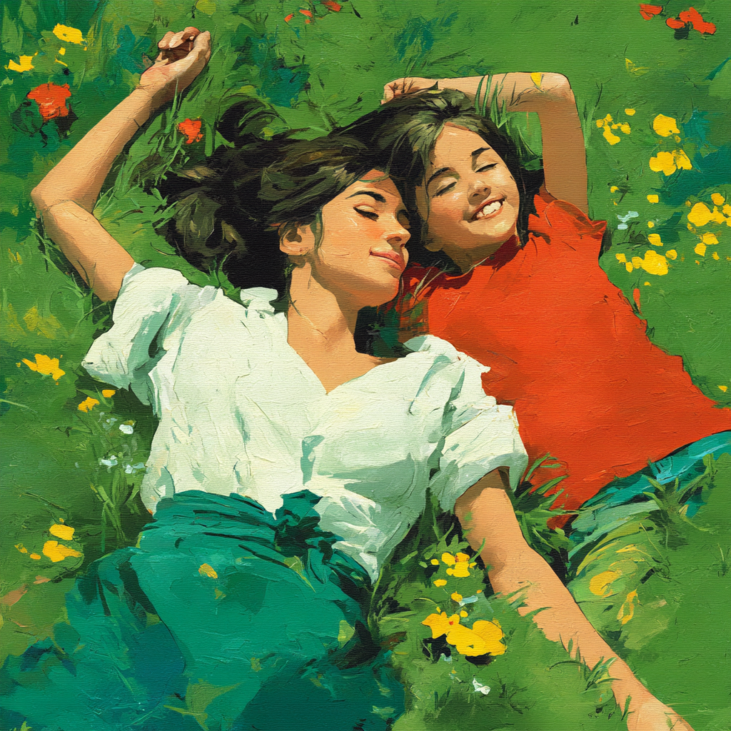 Mother And Child In A Field Of Dreams Paint By Numbers