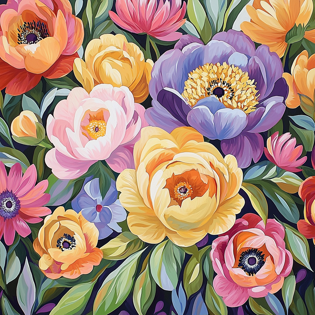 Georgia O'Keeffe Inspired Flowers Of Hope Numbered Painting Kits