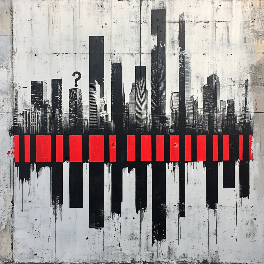 Banksy Inspired Capitalist Barcode paint by number
