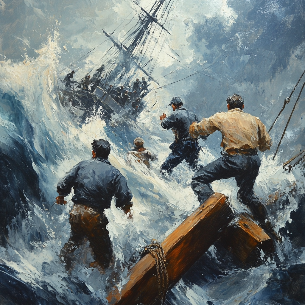 Géricault Inspired Shipwreck Rescue Numbered painting kits