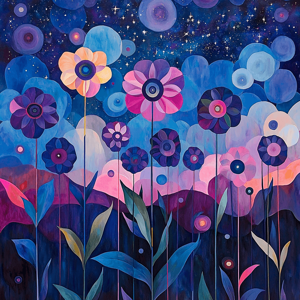 Georgia O'Keeffe Inspired Dreamlike Cosmic Flora Paint By Numbers Art