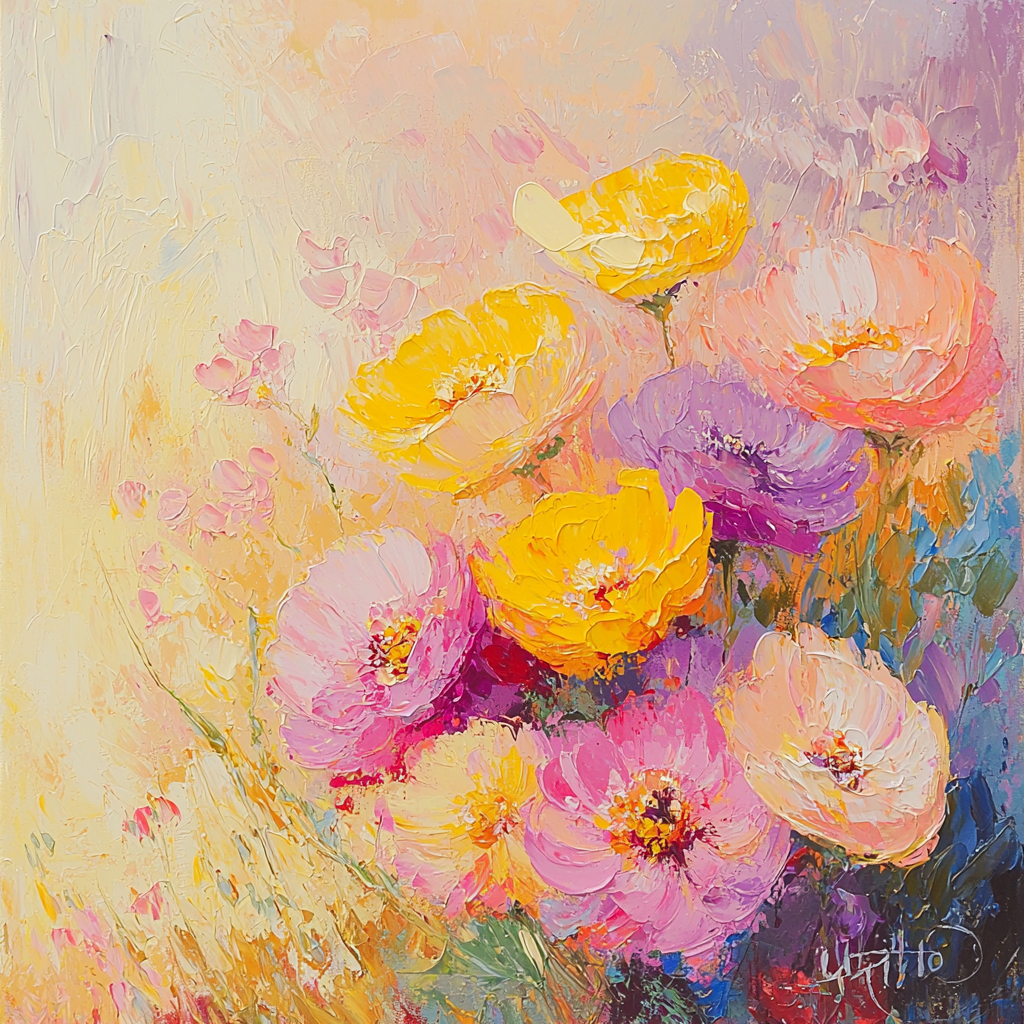 Leonardo Da Vinci Inspired Whimsical Blooms Painting Number Kit