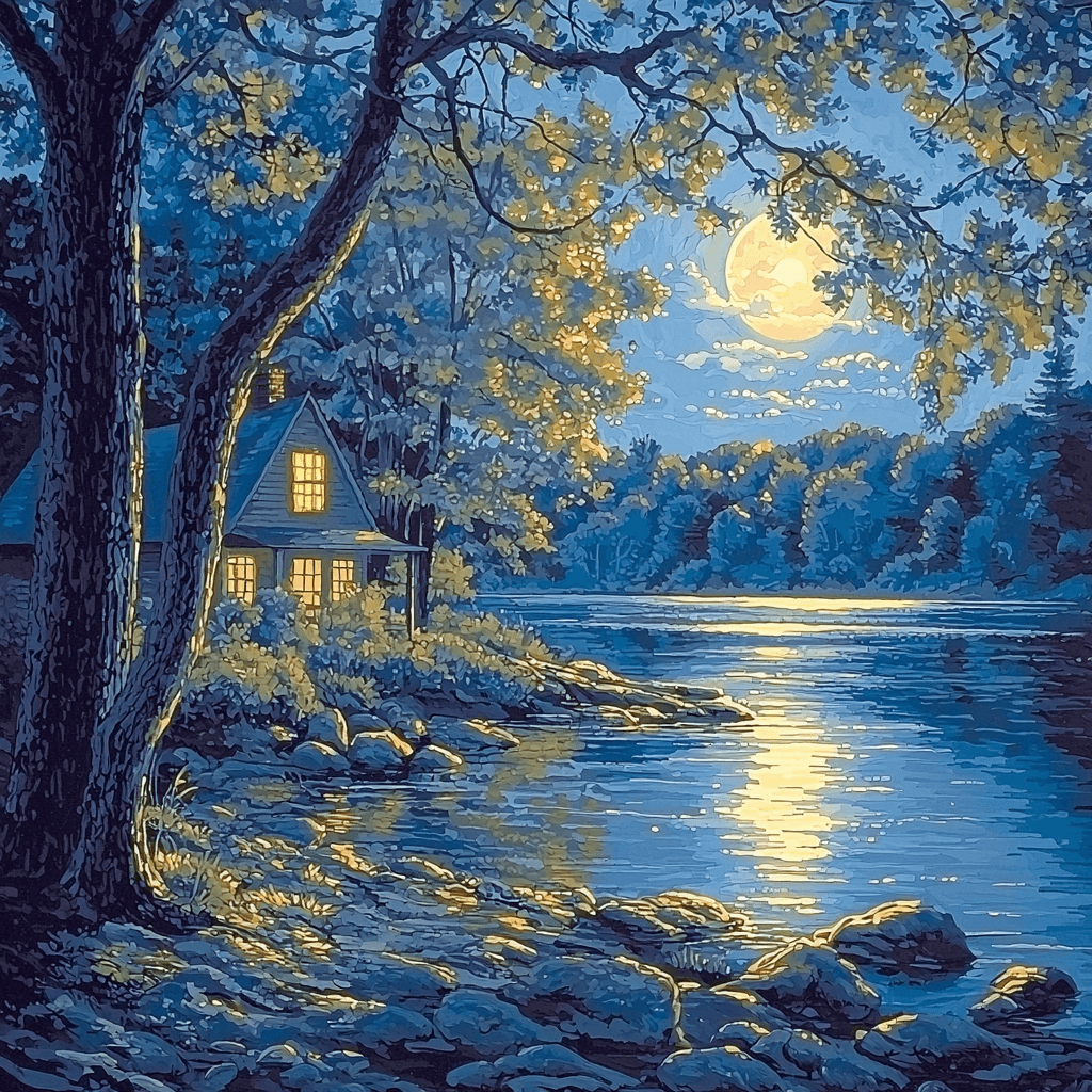 Edward Hopper Inspired Nocturnal Glow Paint By Color