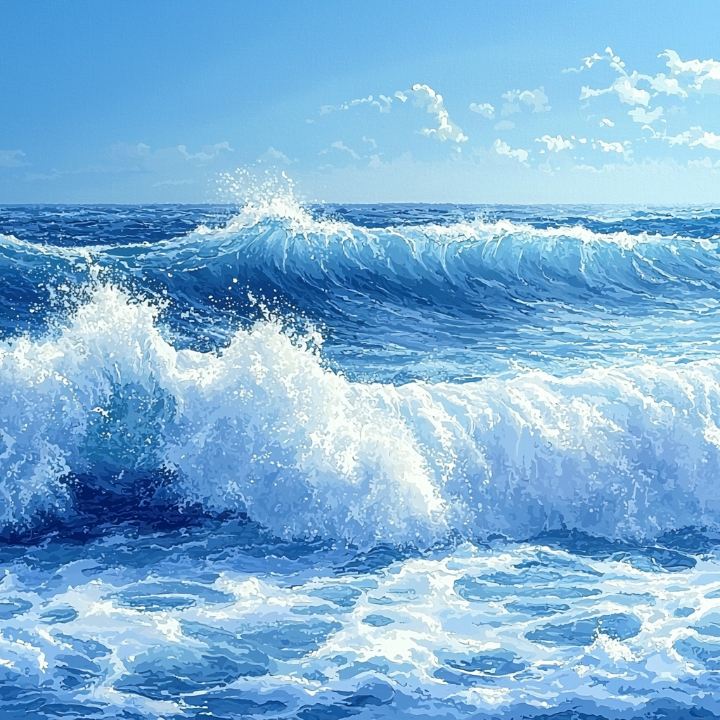 Michelangelo Inspired Celestial Wave Symphony Painting By Numbers Kit