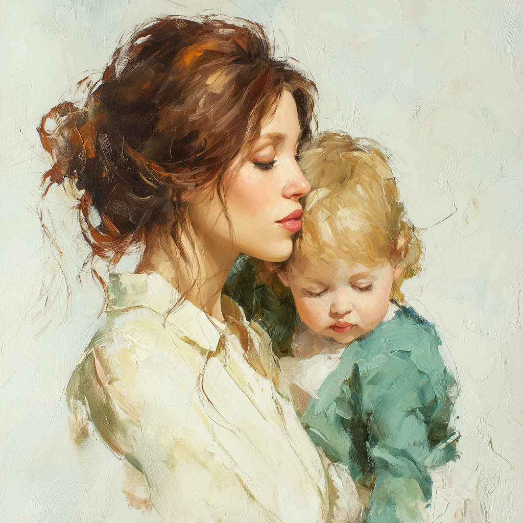 Warmth Of A Mother's Touch Painting By Numbers Kit