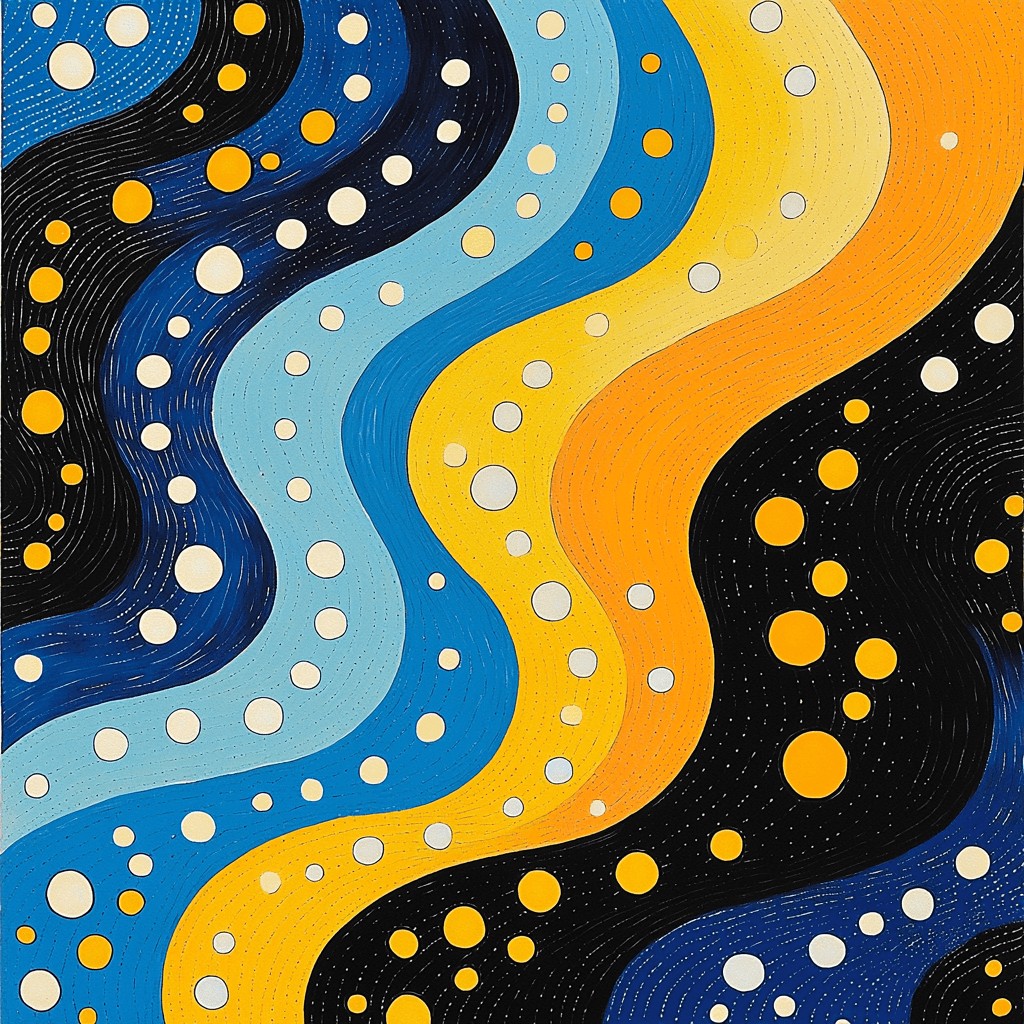 Yayoi Kusama Inspired Consciousness Waves Painting By Numbers Kit