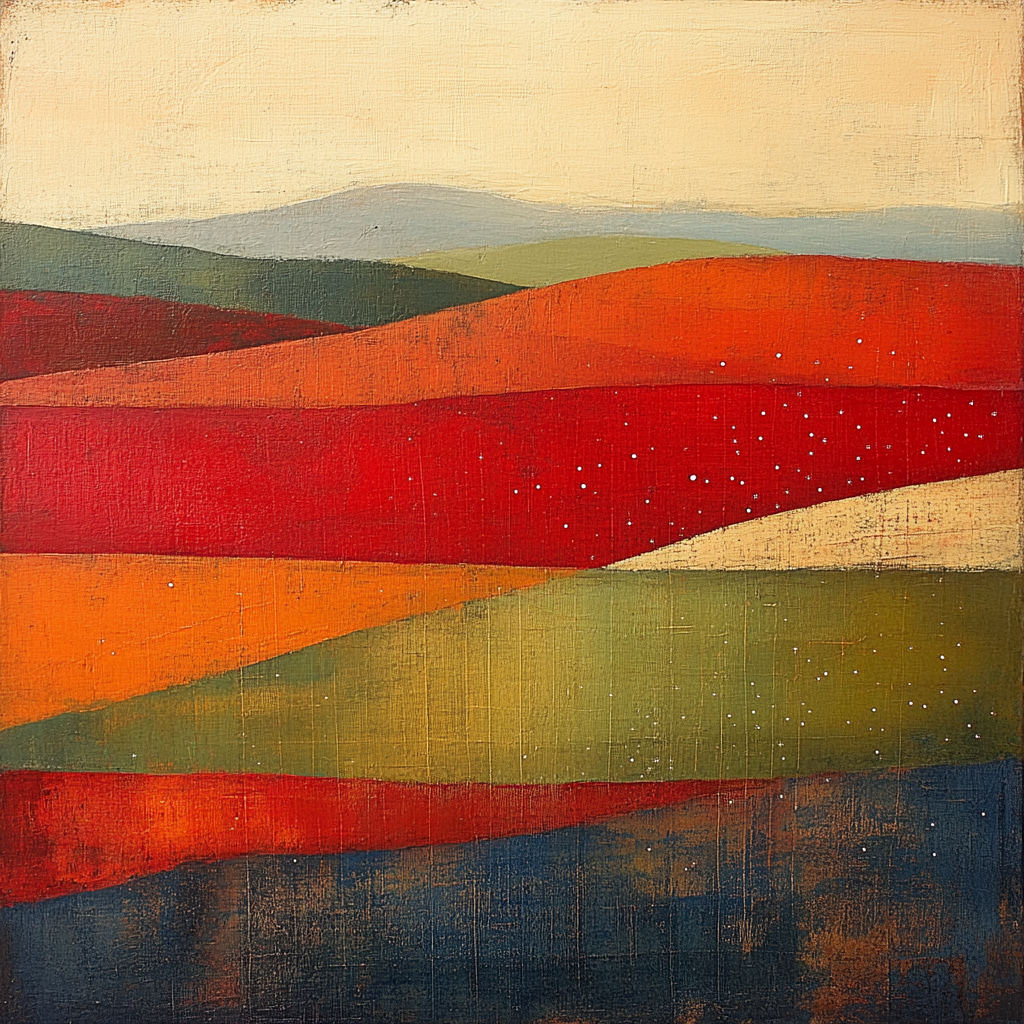 Paul Klee Inspired Rhythmic Landscape Paint by numbers art