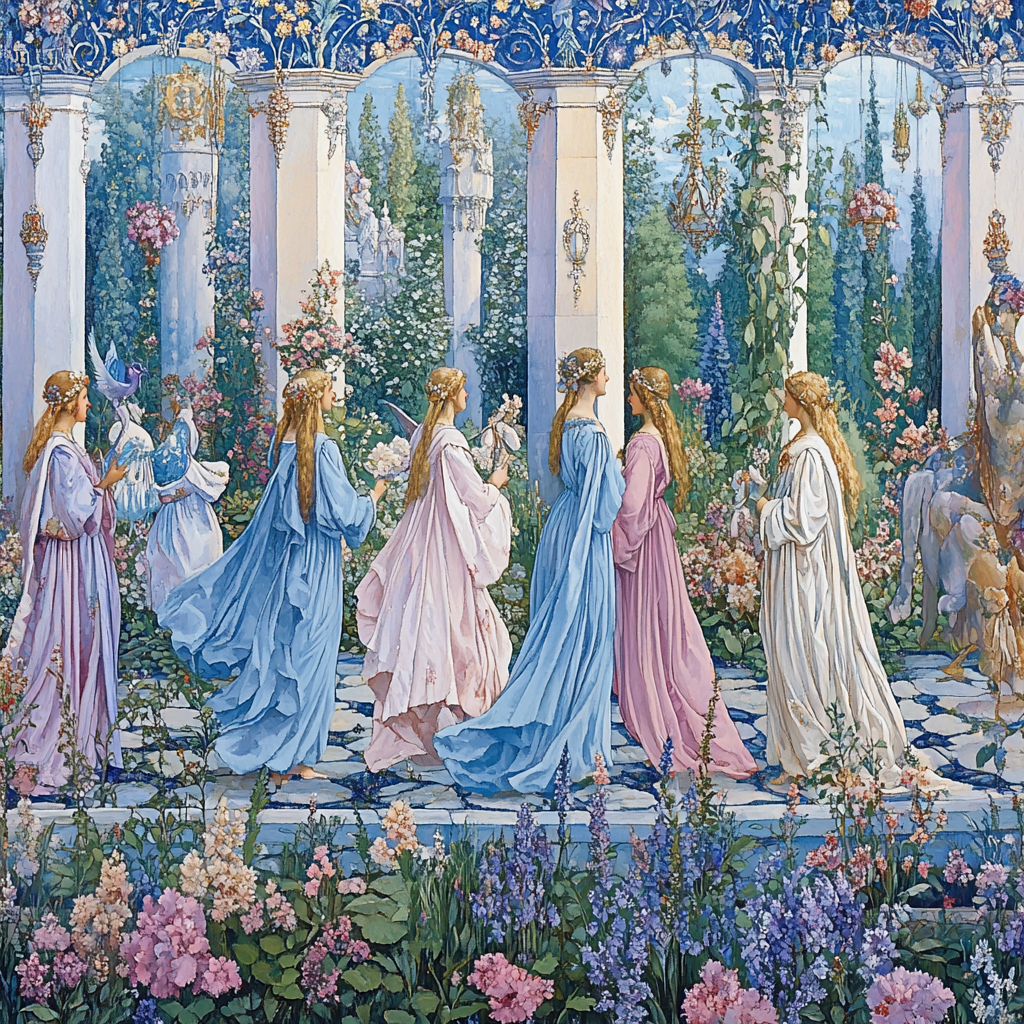 Edward Burne-Jones Inspired Fantasy Festival DIY paint by numbers
