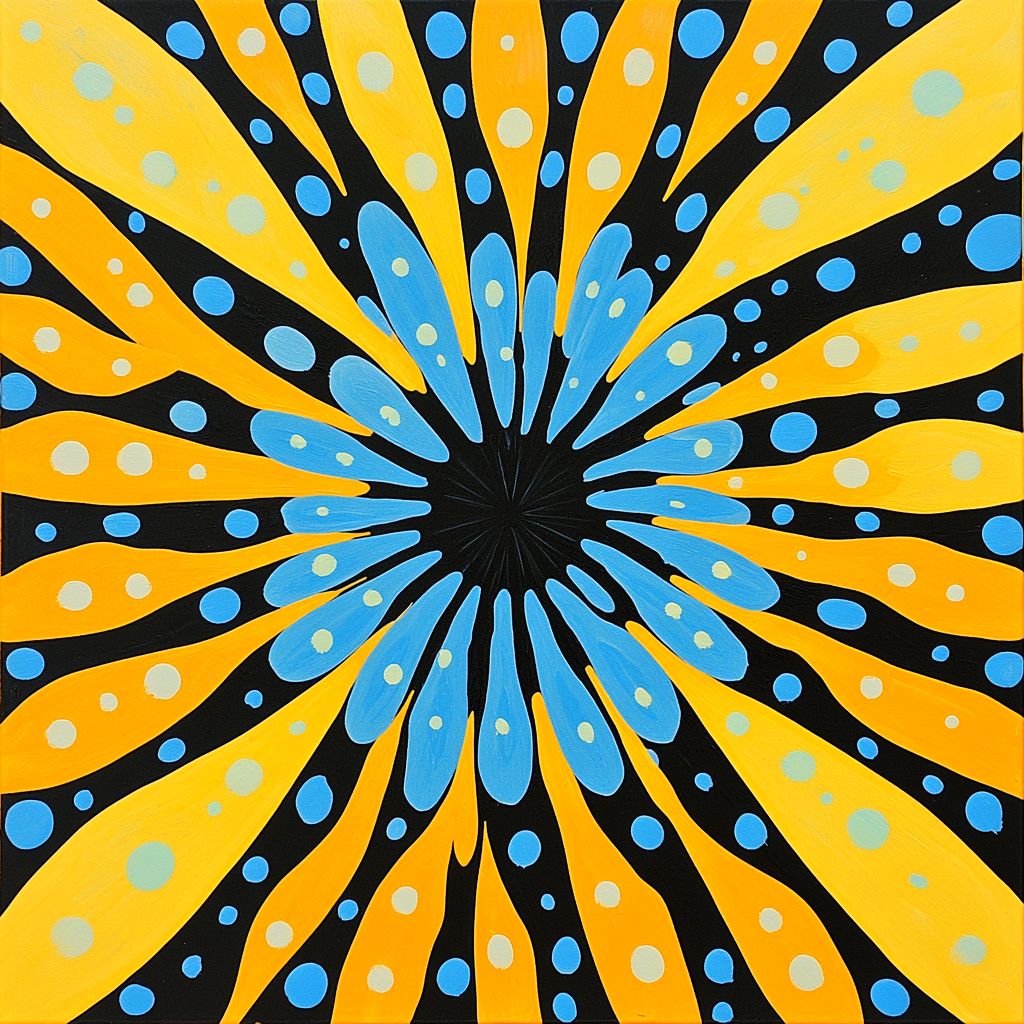 Yayoi Kusama Inspired Infinity Mirror Garden paint by color