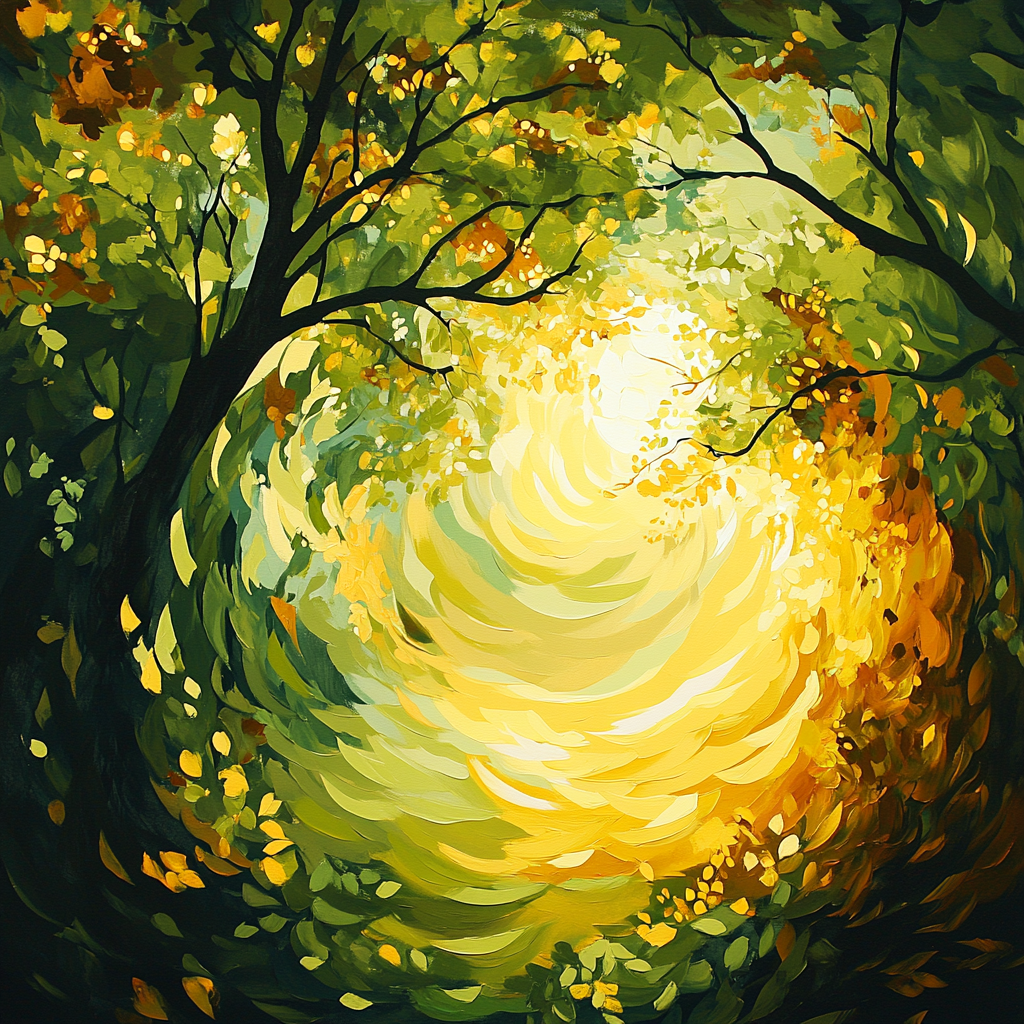 Emily Carr Inspired Whimsical Forest Canopy painting number kit