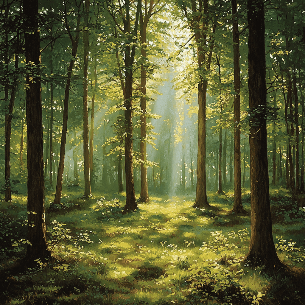 Caspar David Friedrich Inspired Majestic Forest Glade Painting Number Kit