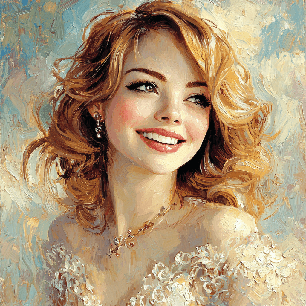 Emma Stone: A Star Rising In La La Land Paint By Numbers Art