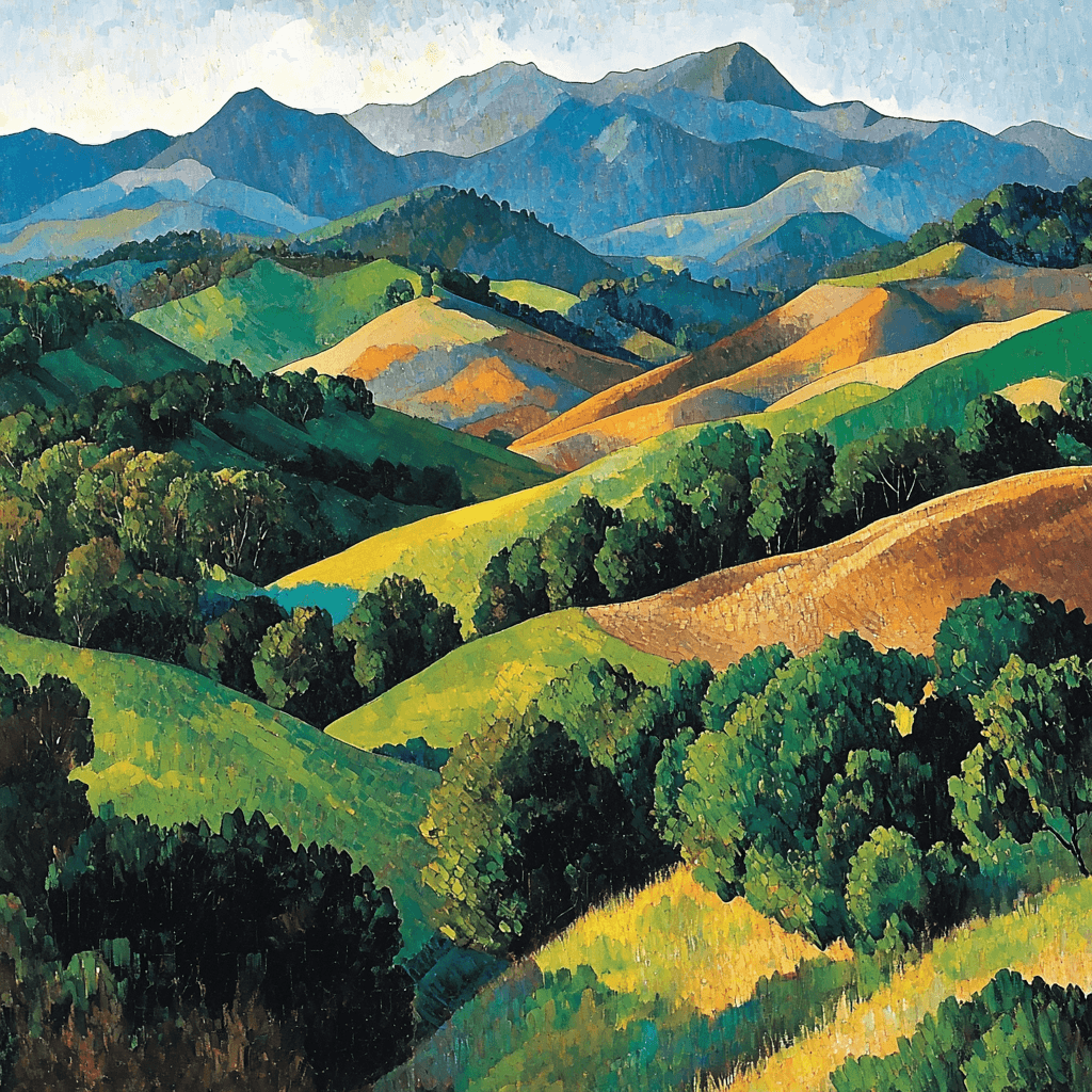 Paul Cézanne Inspired Mountain Embrace Paint By Numbers Art