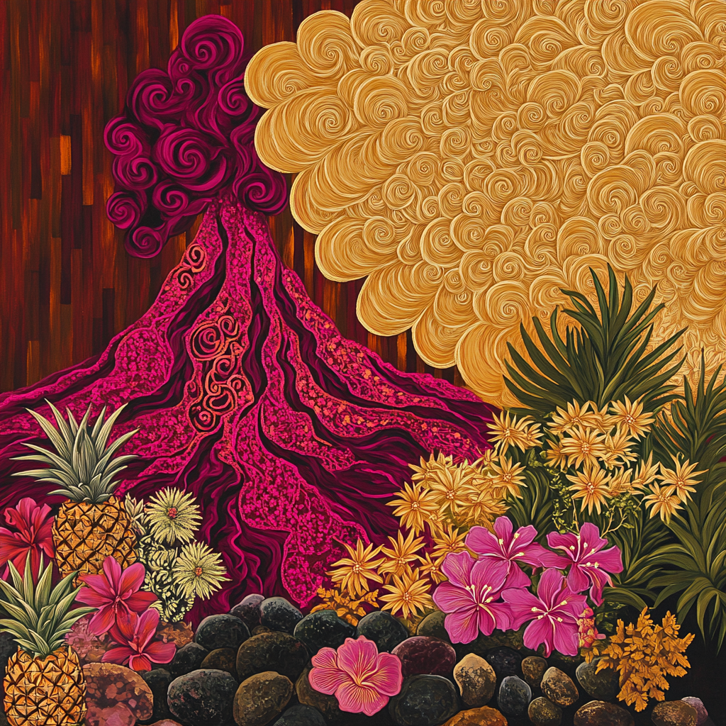 Frida Kahlo Inspired Echoes Of The Volcano Paint by numbers kits