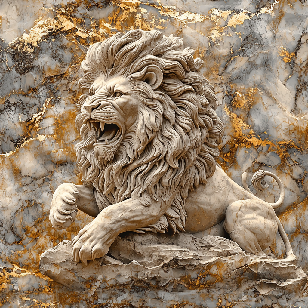 Michelangelo Inspired Majestic Lionscape Numbered Painting Kits