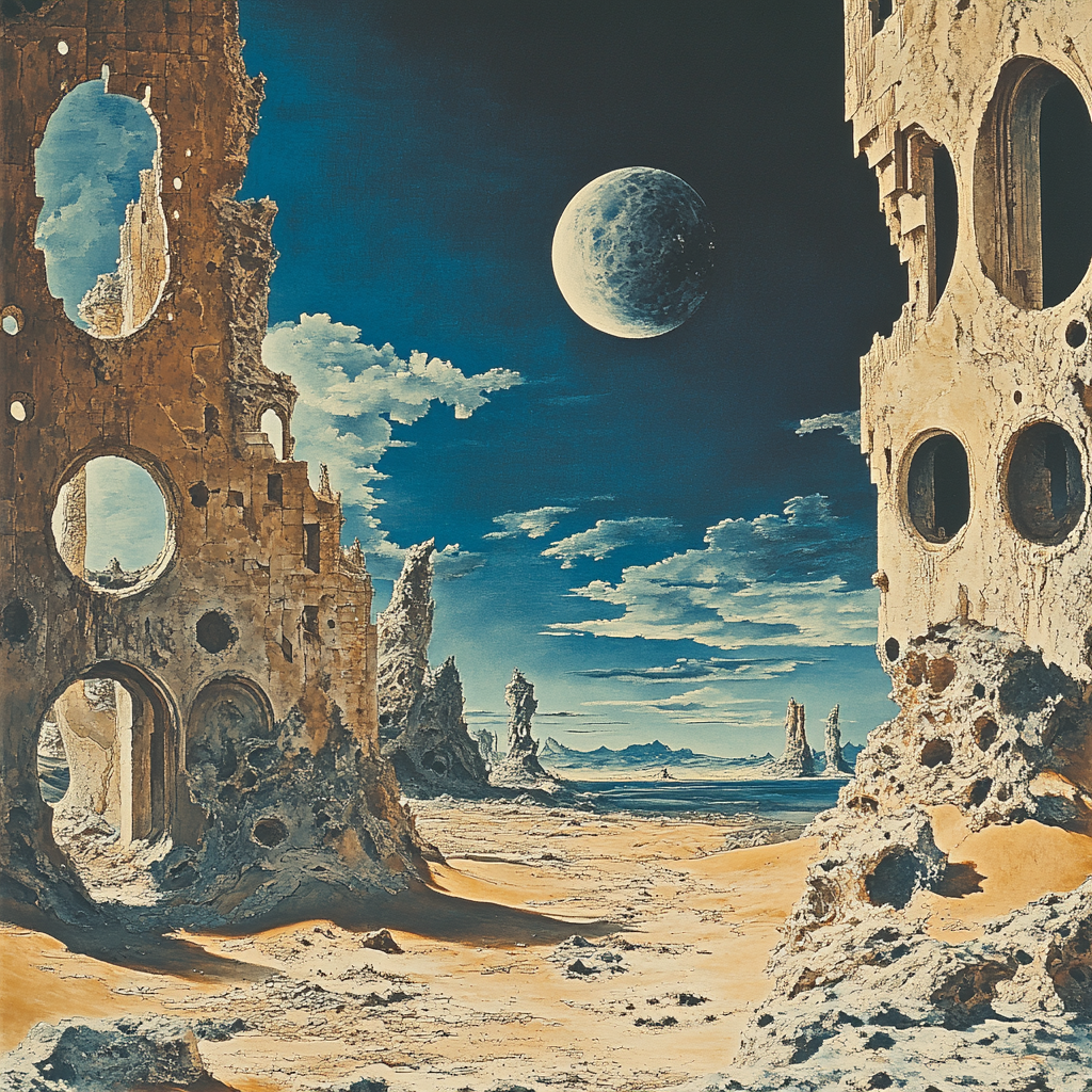 Max Ernst Inspired Surreal Desert Landscape Painting by numbers kit