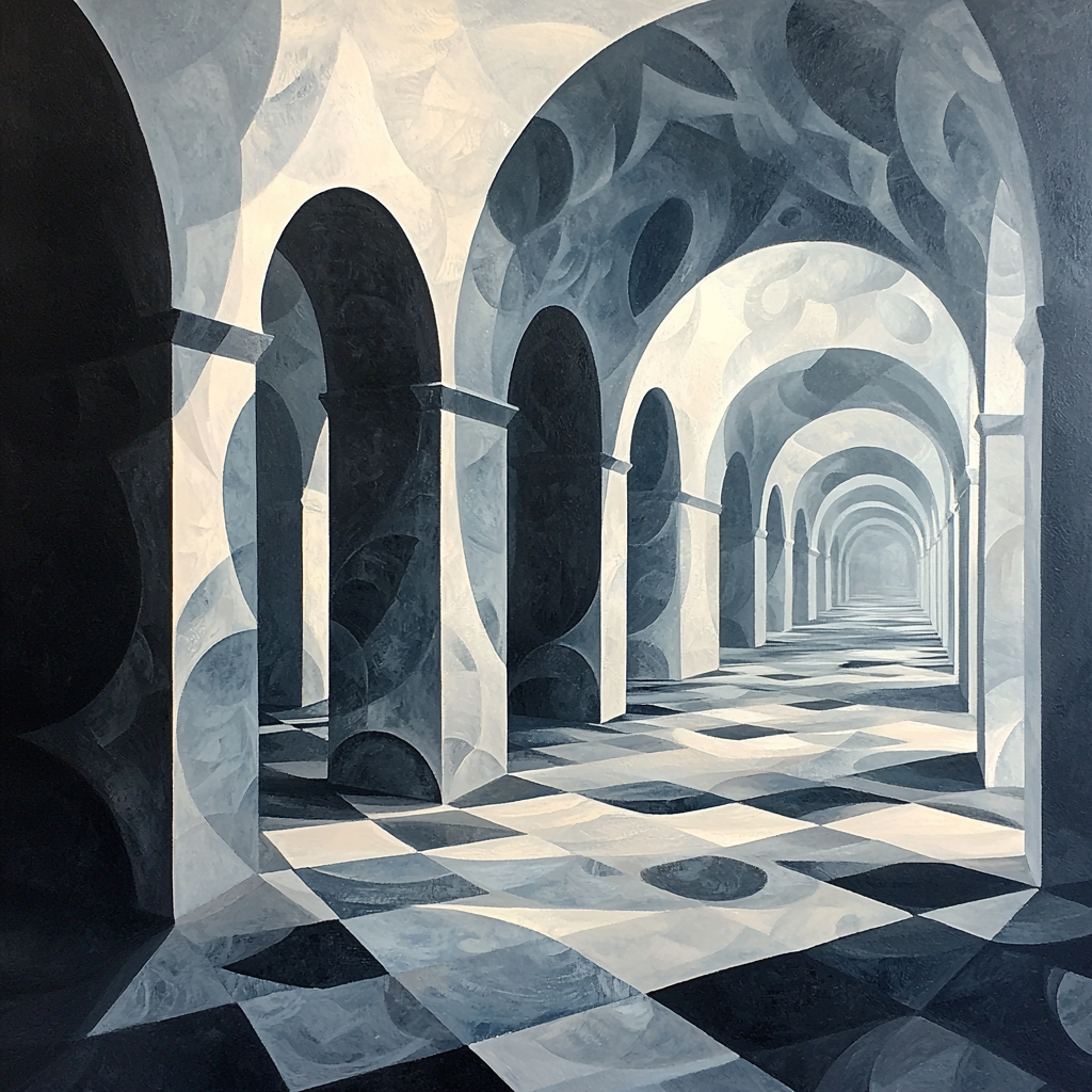 M.C. Escher Inspired Fractal Labyrinths Numbered Painting Kits