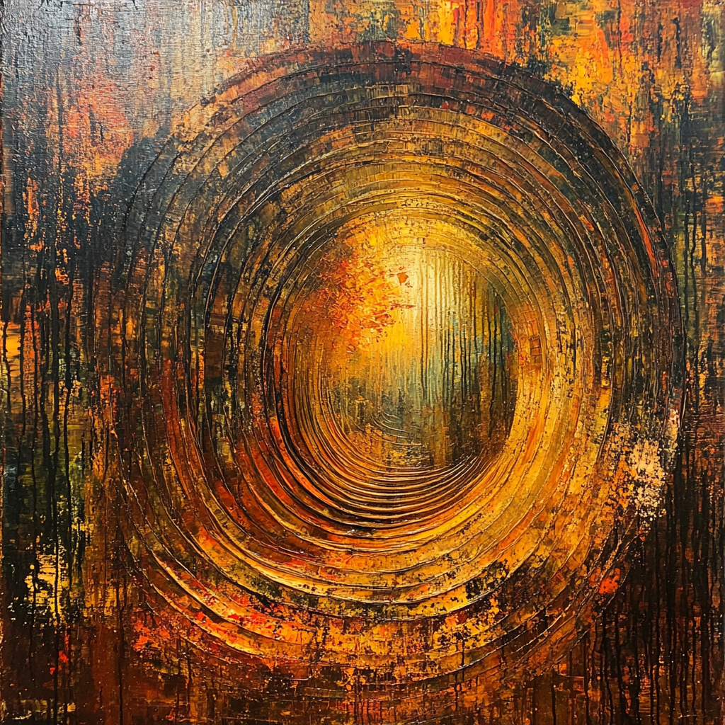 Jackson Pollock Inspired Autumn Windswept Energy paint by color