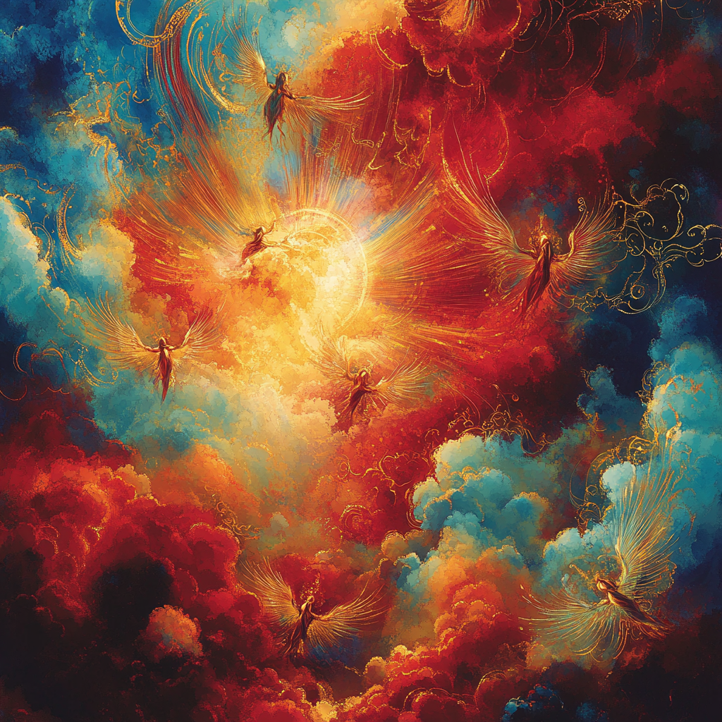William Blake Inspired Dreamlike Angelic Vision Paint by numbers art