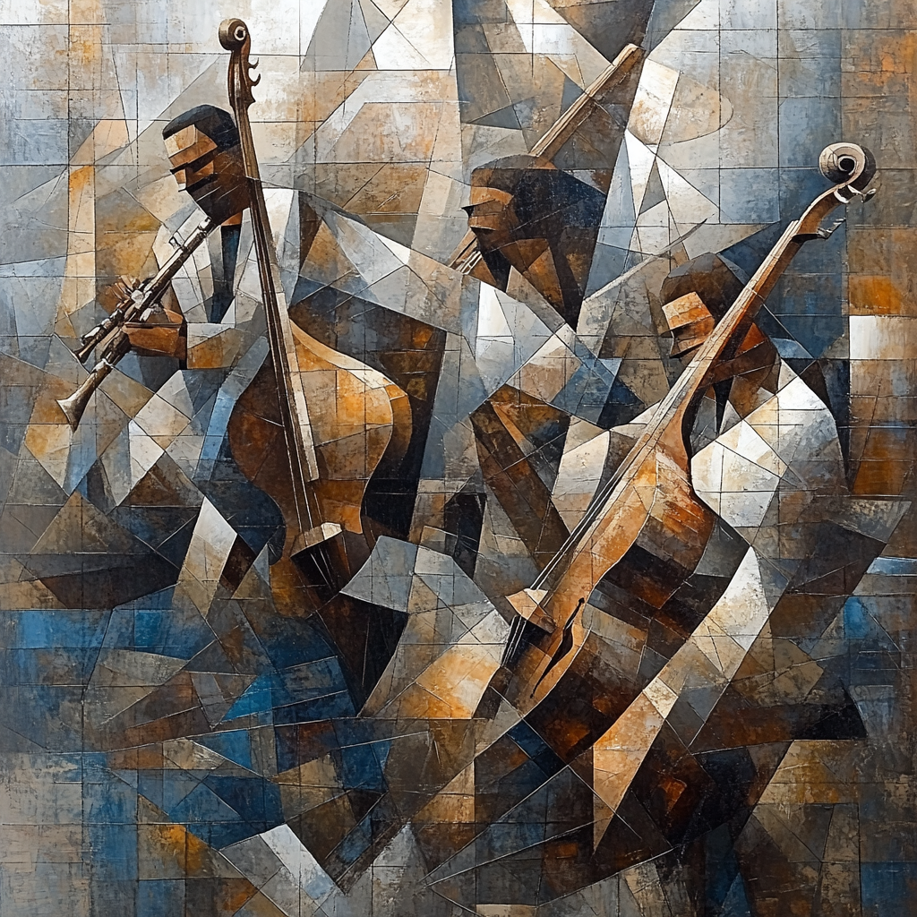 Picasso Inspired Abstract Jazz Night paint by number