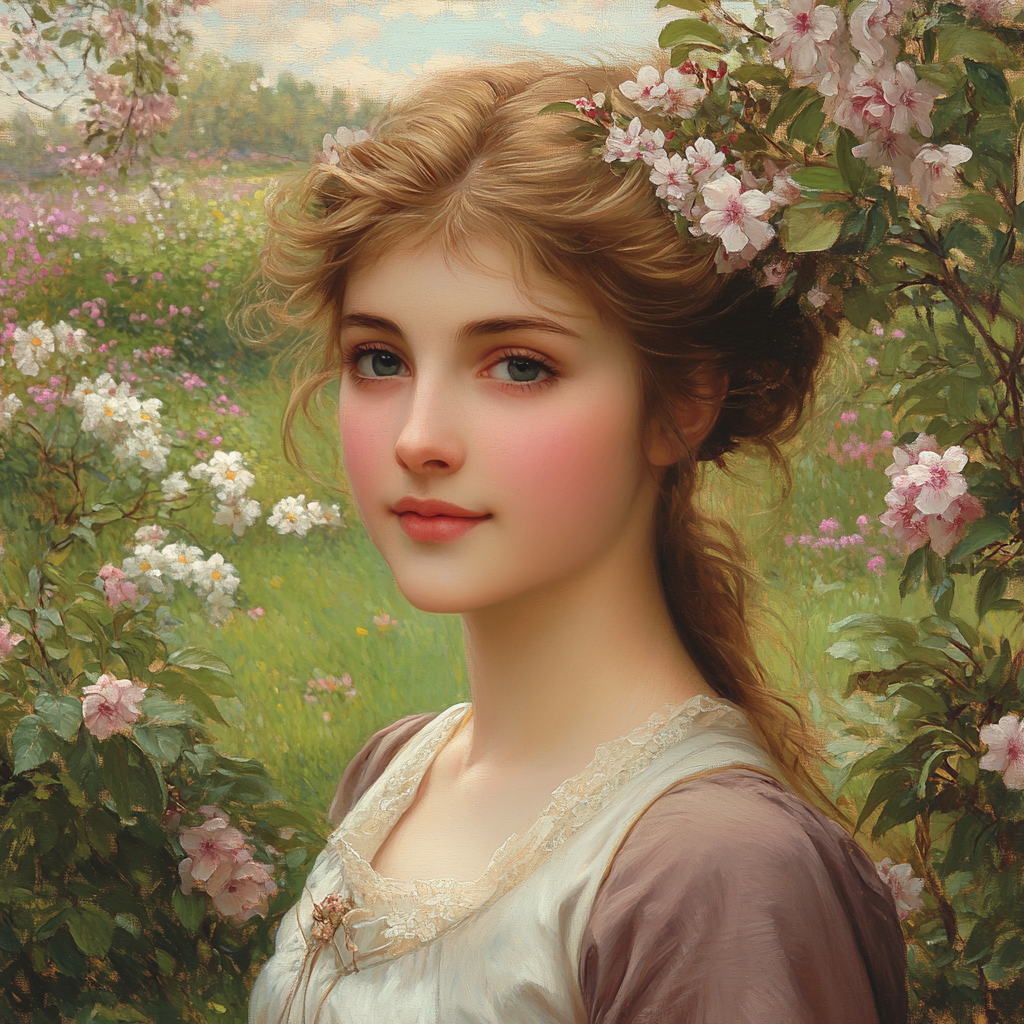 John Everett Millais Inspired Springtime Portrait Painting by numbers kit