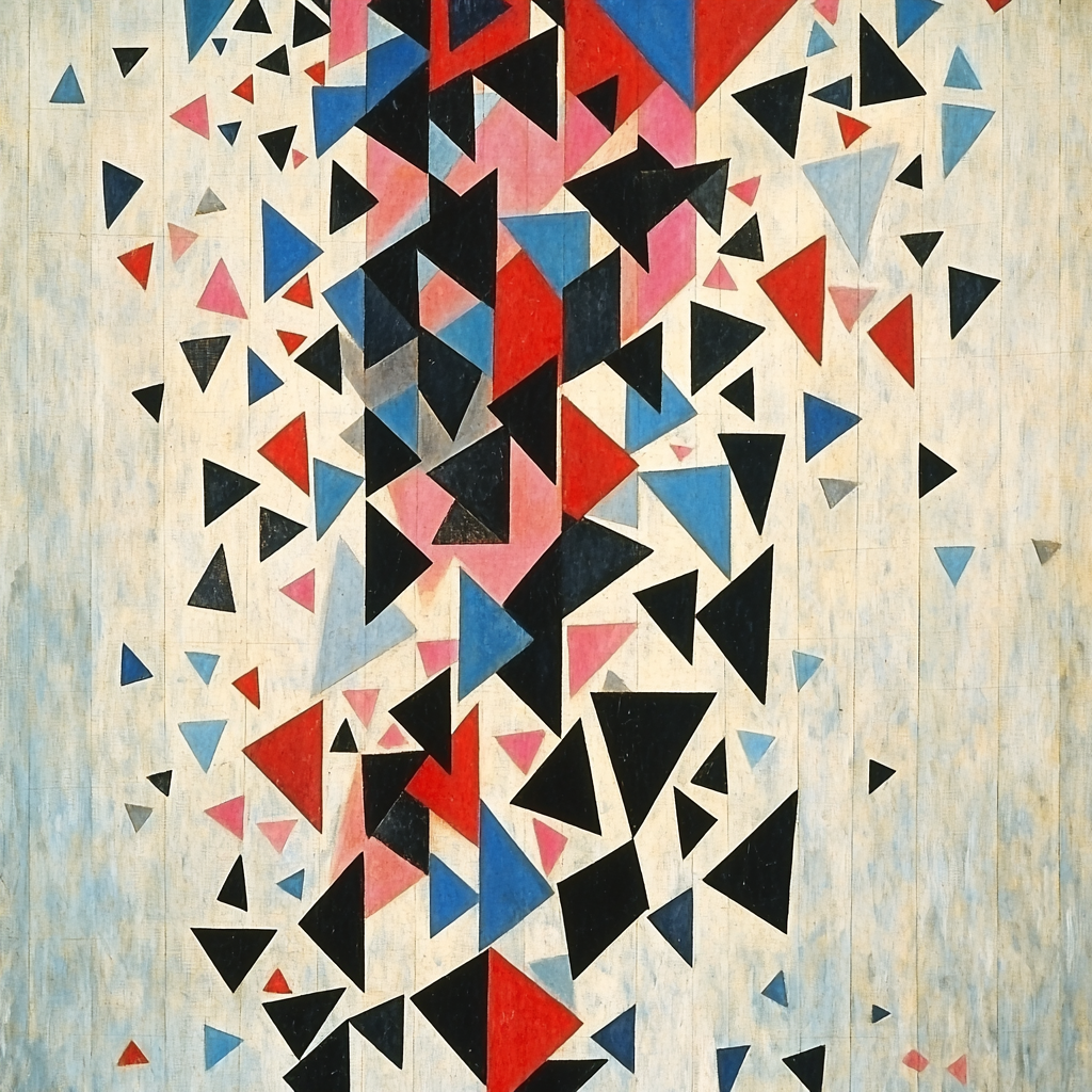 Kazimir Malevich Inspired Geometric Cascade Paint By Color