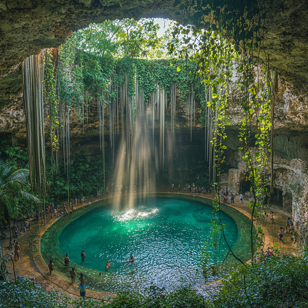 Cenote Ik Kil - Yucatán Number Painting