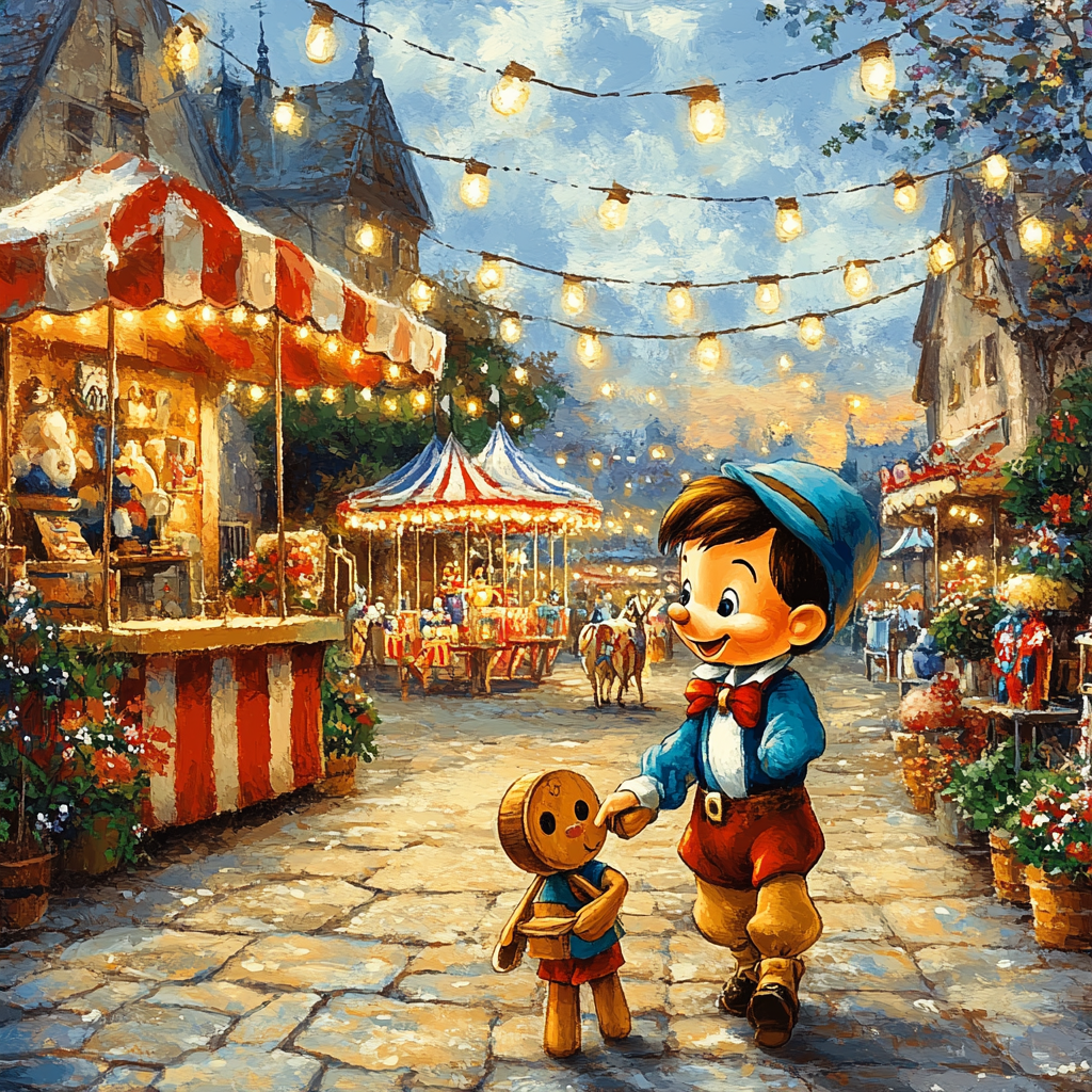Pinocchio Puppet Fair Number painting
