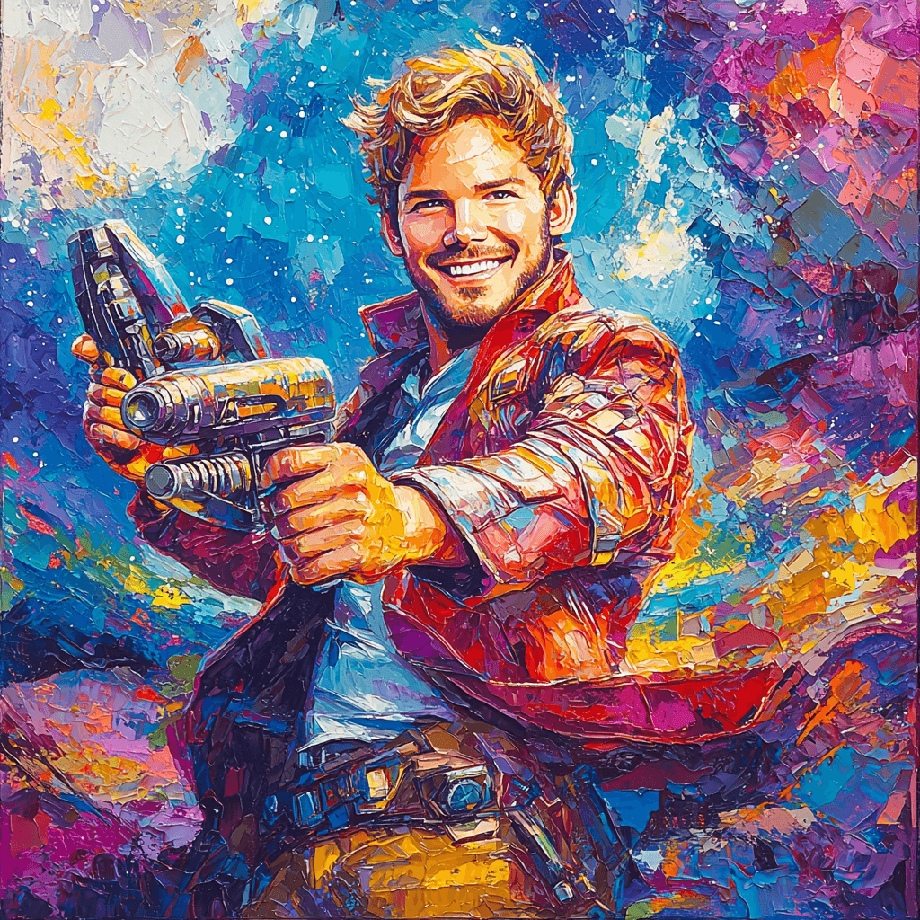 Chris Pratt: The Adventurous Spirit Of Star-Lord Number Painting