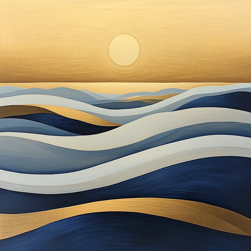 Lawren Harris Inspired Golden Ridge Horizon Paint by numbers art