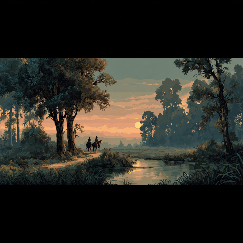 Giorgione Inspired Pastoral Idyll Painting by numbers kit