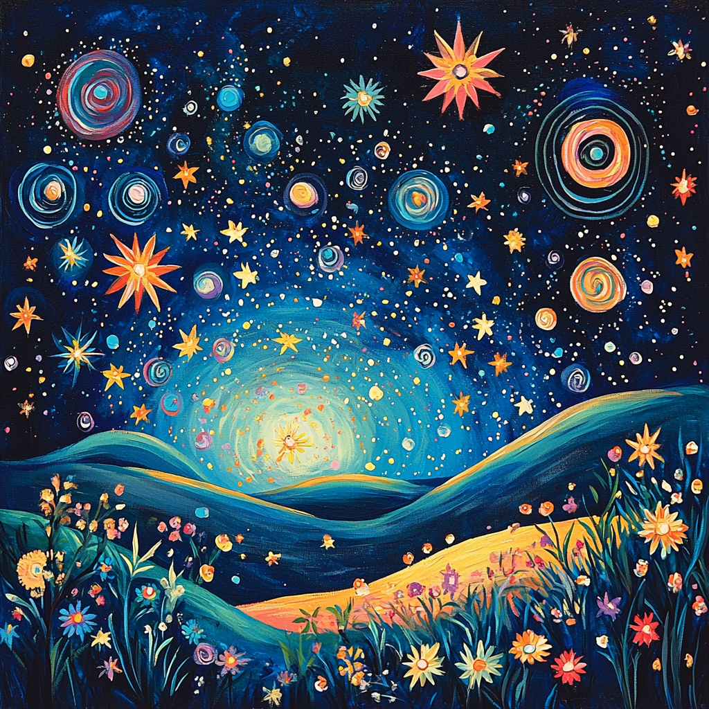 Frida Kahlo Inspired Celestial Dreams In Indigo Paint By Numbers