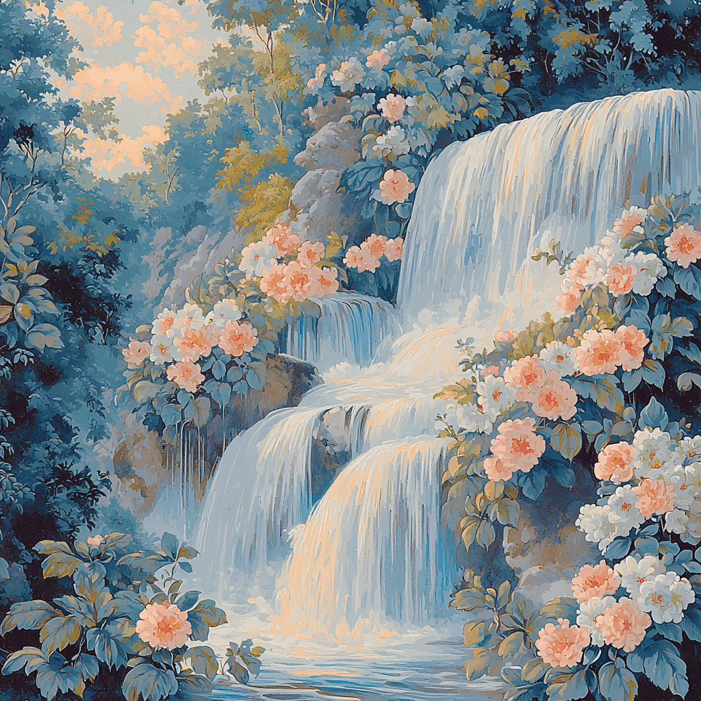 Odilon Redon Inspired Dreamy Waterfall Numbered Painting Kits