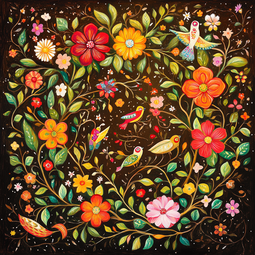 Frida Kahlo Inspired Lush Botanical Reverie Painting by numbers kit