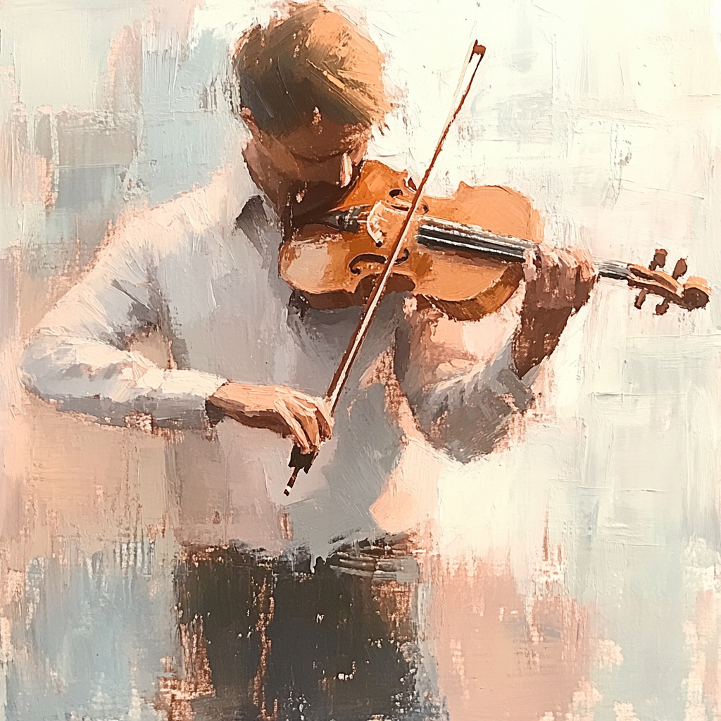 Degas Inspired Solo Violinist Paint by numbers art