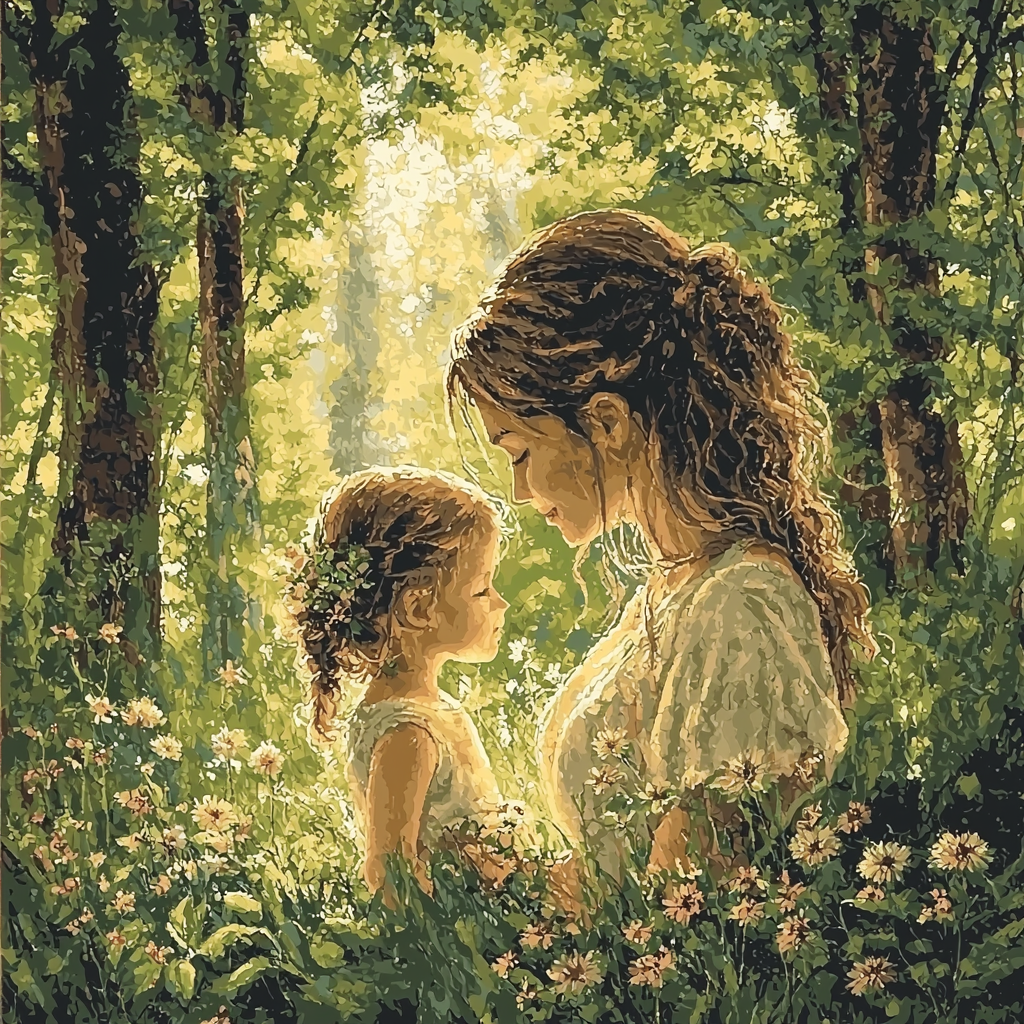Embracing Mother Earth DIY Paint By Numbers