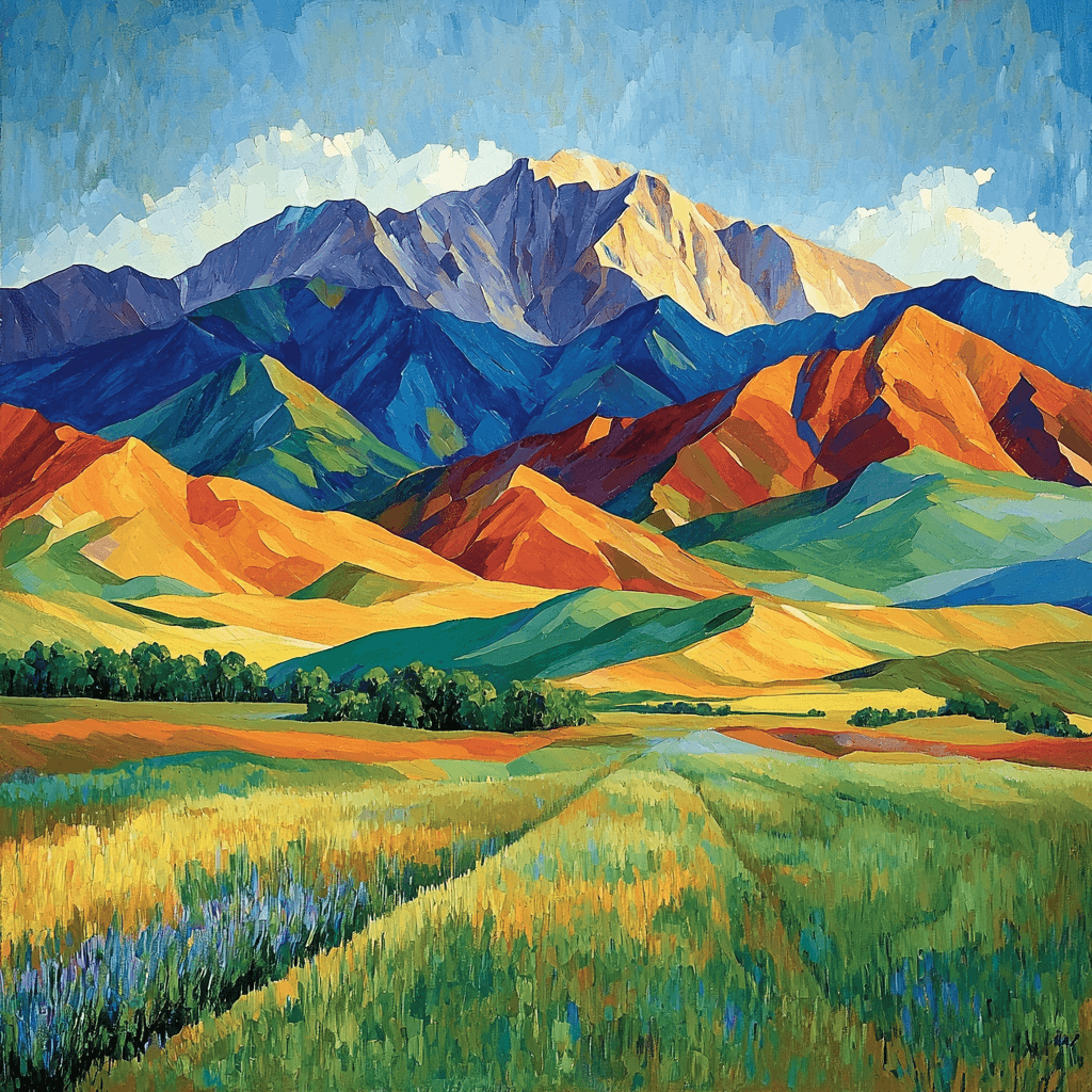 Paul Cézanne Inspired Abstract Mountain Dreams Painting By Numbers Kit