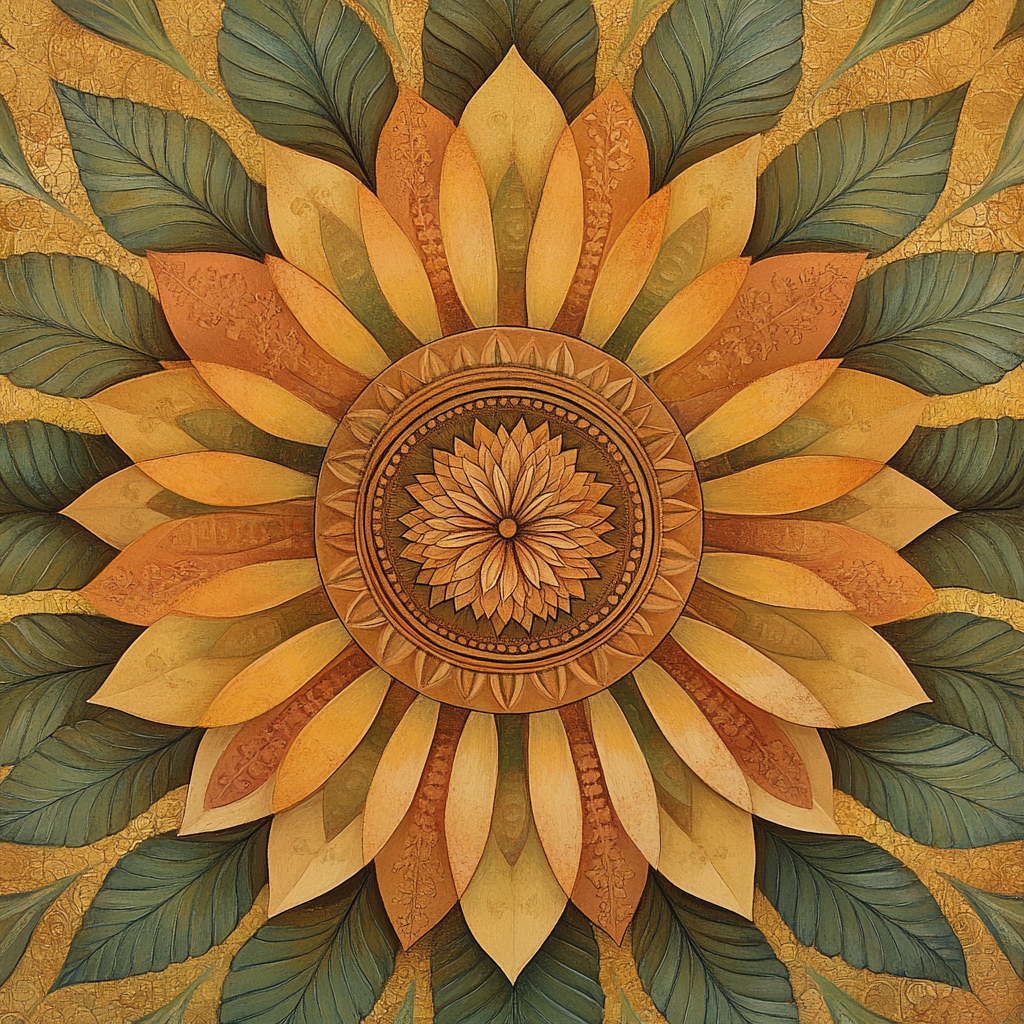 Alphonse Mucha Inspired Solar Petal Clockwork painting number kit