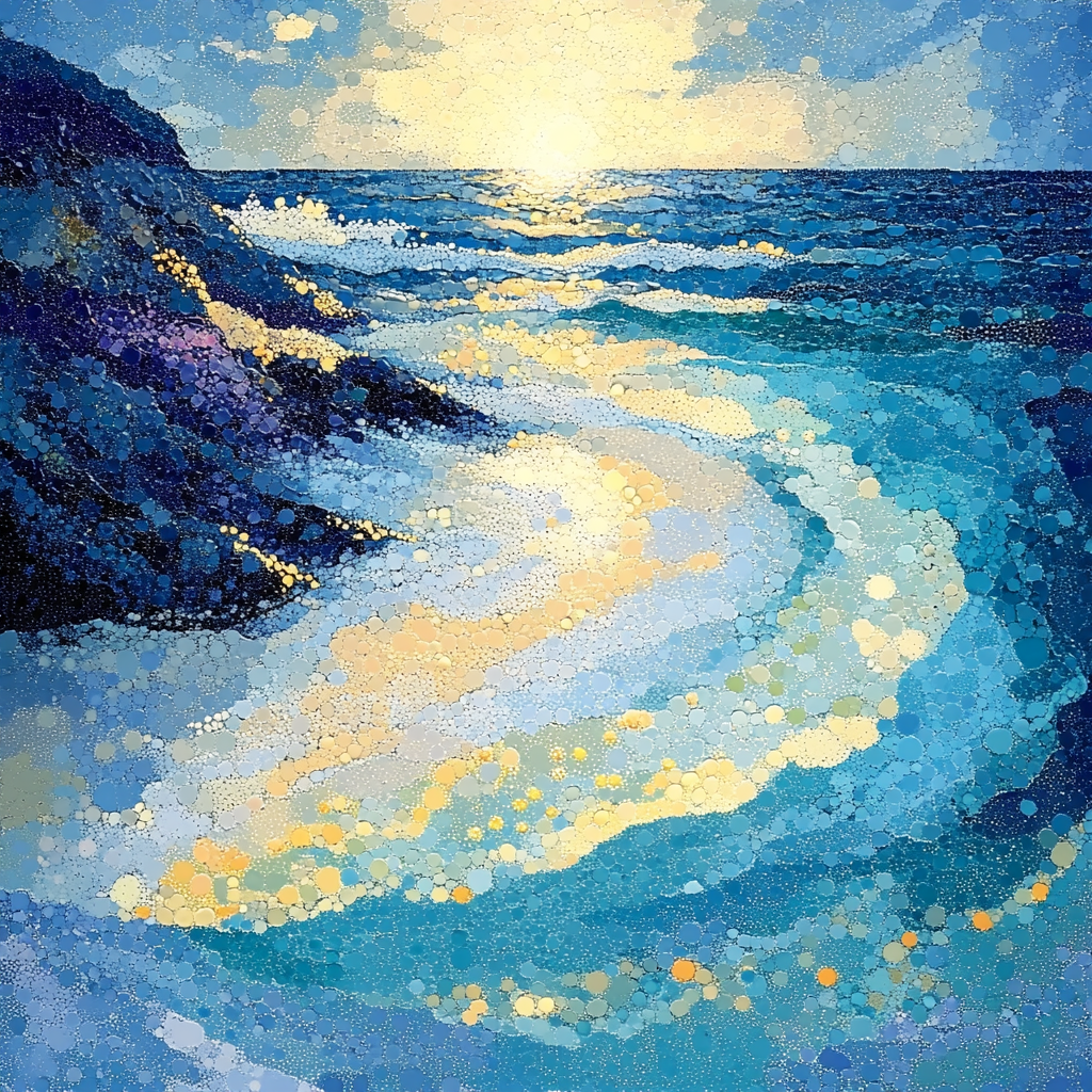 Georges Seurat Inspired Tidal Prism paint by numbers