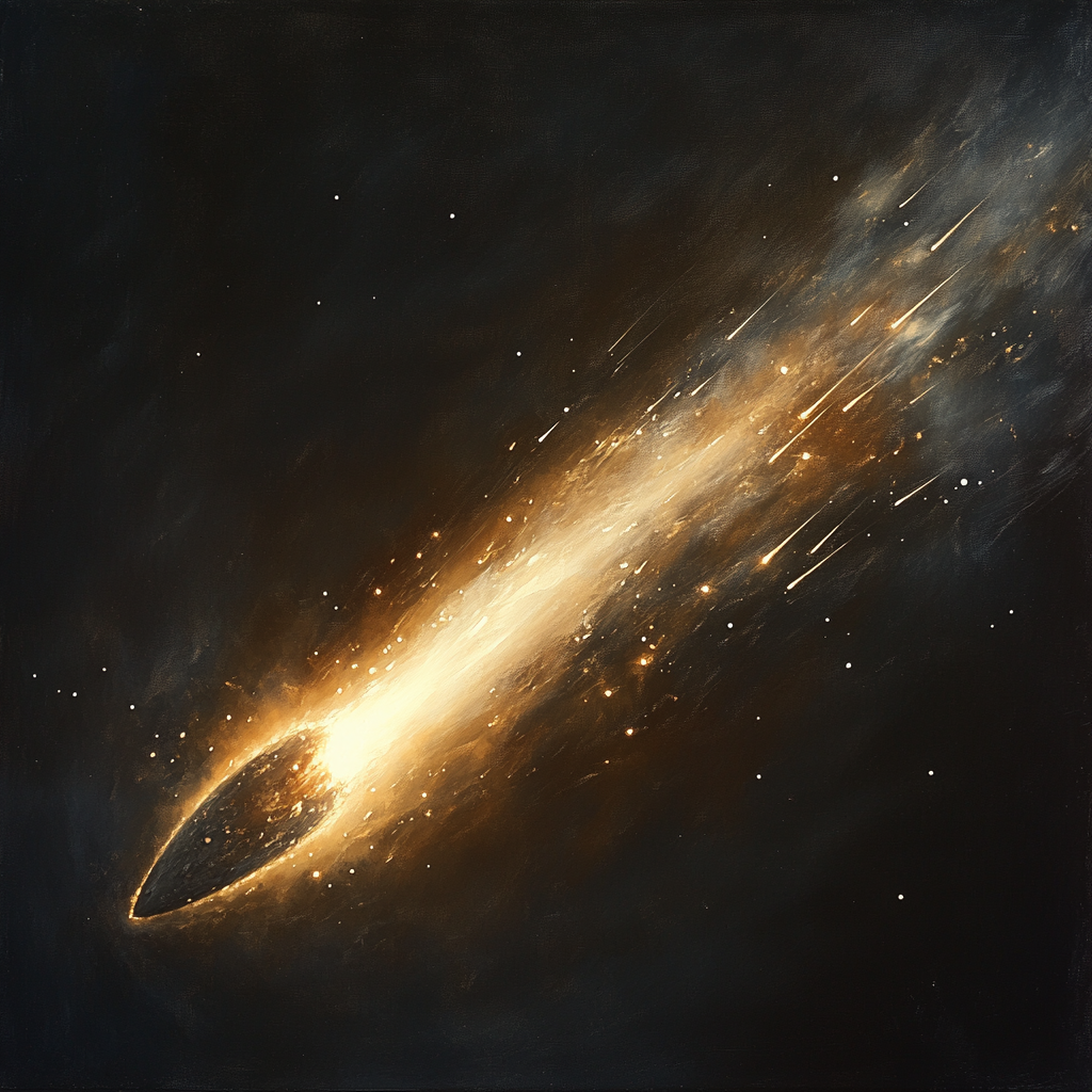 Caravaggio Inspired Celestial Comet Trail Paint by numbers kits